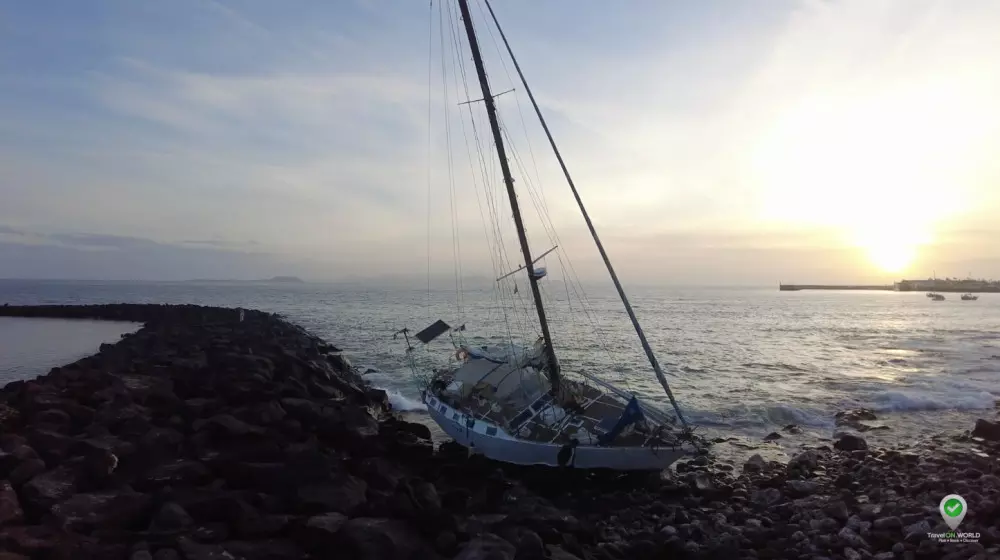 Lanzarote Boat on the Rocks